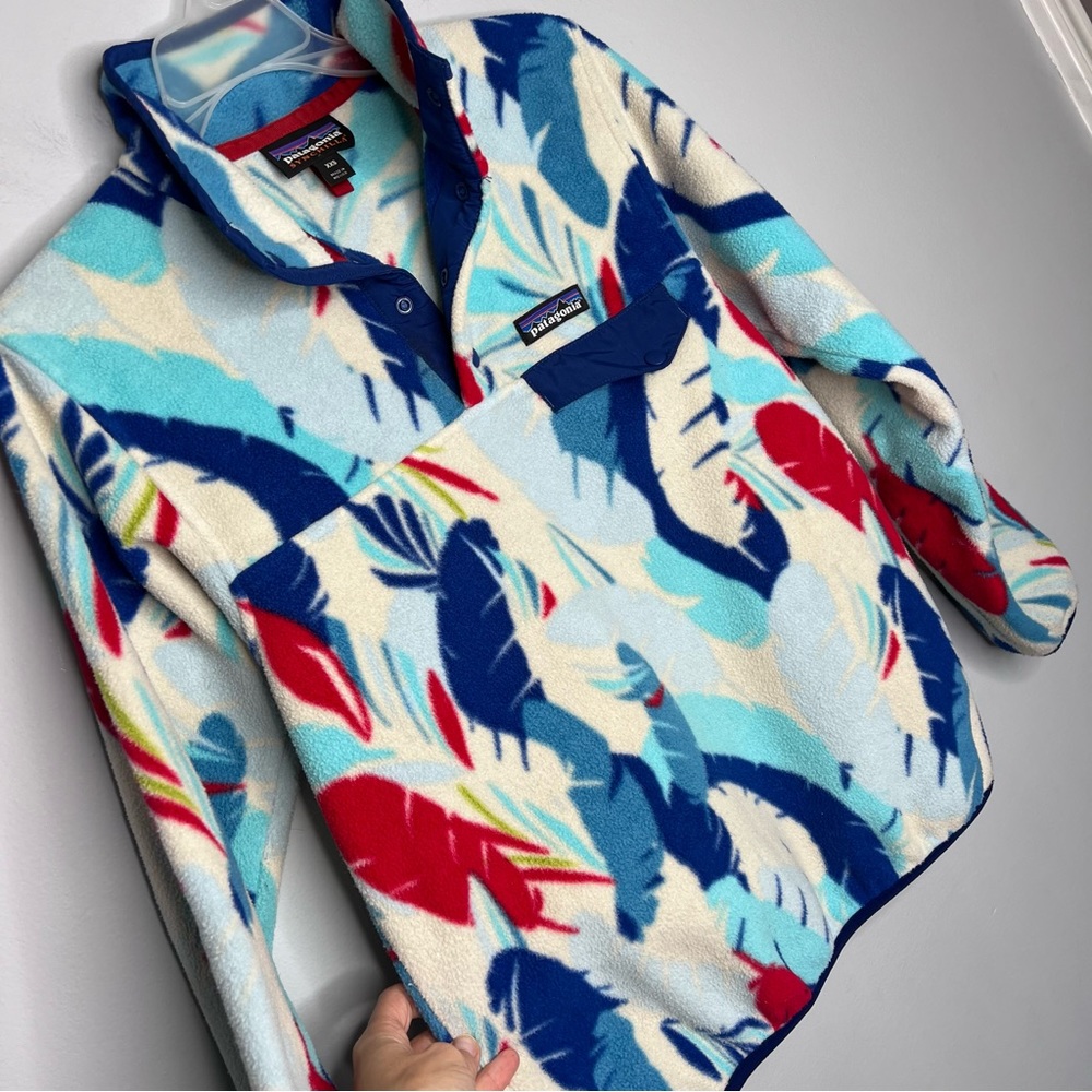 Patagonia Synchilla‎ Fleece Feather Dance Channel Blue Vintage - Picture 4 of 8
